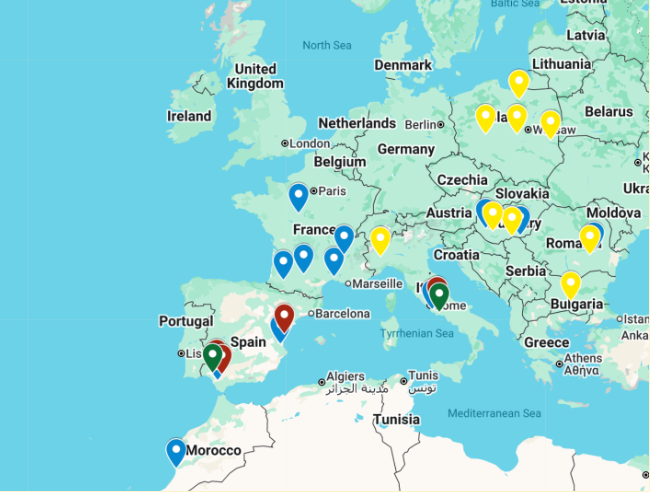 Our capacities for abiotic stress trials across Europe